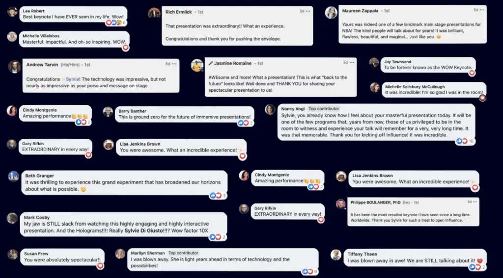 What is a hologram keynote? Audience feedback